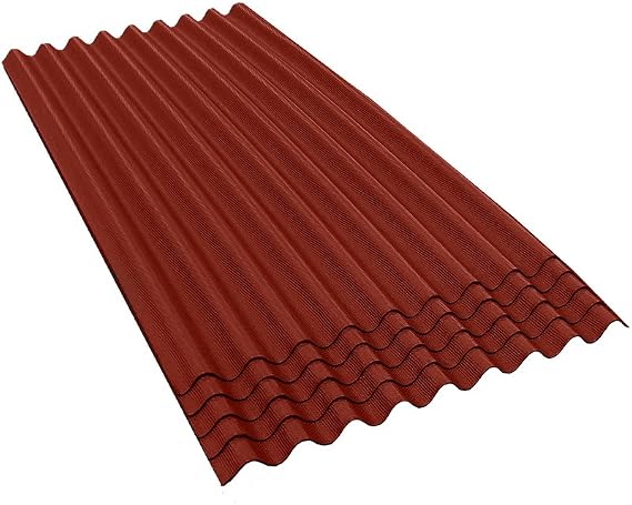 903 Corrugated Asphalt 5 Pack Roofing, Red