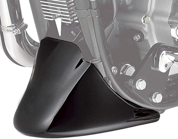 Glossy Black Front Spoiler Chin Fairing Lower Cowl Cover for Harley Sportster Iron XL 883 XL1200, Providing Protection from Wind and Debris