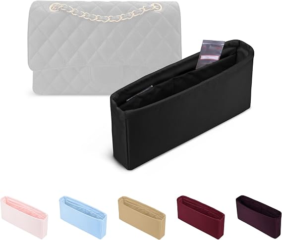 Purse Organizer for Chanel Small Classic Flap, Black