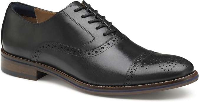 Johnston & Murphy Men's Conard 2.0 Cap Toe Dress Shoe, Black Full Grain, 13 W