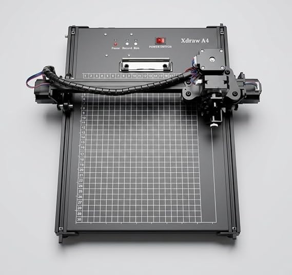 Half-Auto A4 Pen Plotter, xDraw A4 XYZ Pen Plotter, Signature Drawing Writing Robot with Offline Function, Enlarged Base Plate 12 x 12''