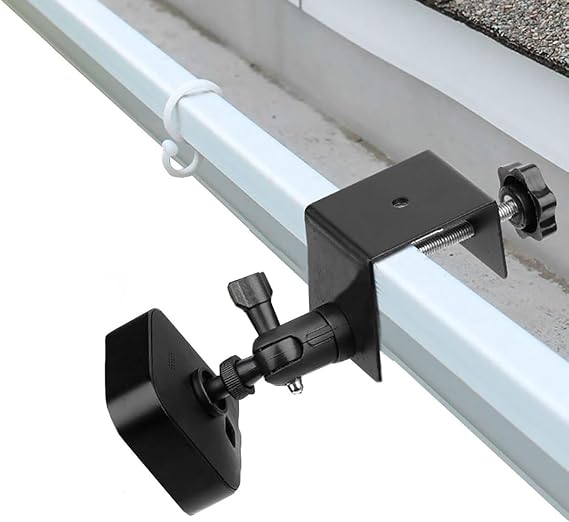Uogw 2PACK Gutter Mount for Blink Outdoor 4 (4th Gen),Blink (3rd Gen) XT3,Blink XT/XT2/Blink Mini,360Adjustable Blink Outdoor Camera Mount,Attaches to Gutter Without Tools or Wall Damage