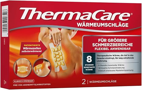 ThermaCare für größere Schmerzbereiche 2 Stück Wärmepflaster gegen Rückenschmerzen