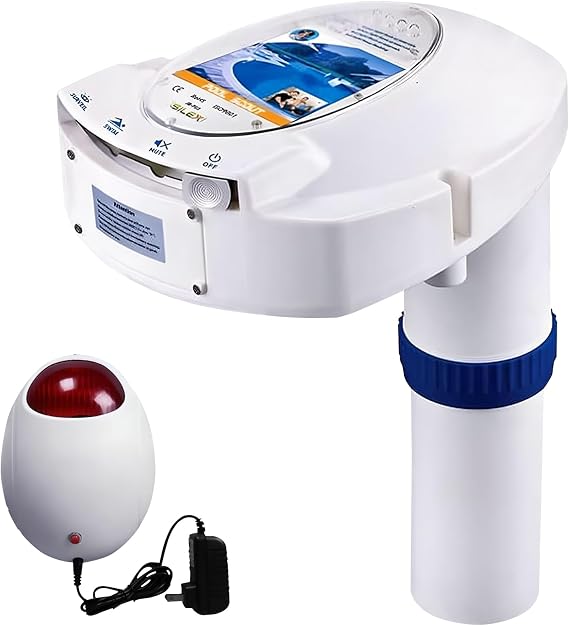 HOMEYA Pool Alarm, Rechargeable Battery Powered Underwater Motion Sensor with Audio & Visual Alerts, Remote Receiver for Inground & Aboveground Pools, Kids & Pets Safety, Fits Up to 16x32 sq.ft