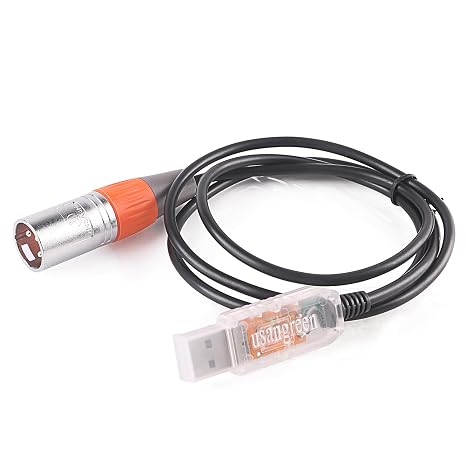 USB to RS485 XLR Serial Cable for XTA DP448 Marani DPA240P Speaker Audio Management System with FT232RNL Chip RS485 Industrial Converter Communication Cable (Transparent USB Version)