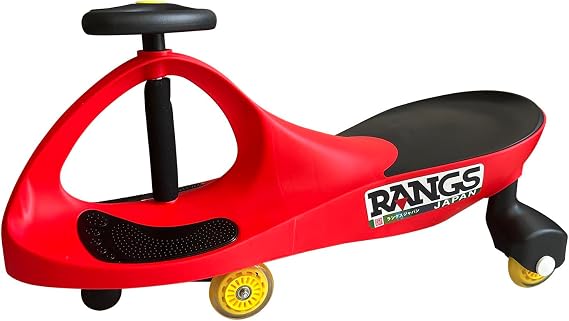 LANGS JAPAN RANGS Good Design Award, Good Toy Award Winner Plasma Car RedStandard Rubber WheelsLoad Capacity 100kg, Suitable for 2 People, Indoor and Outdoor Use PlasmaCar For Ages 3 and Up