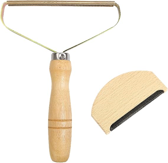 Portable Lint Remover & Fuzz Shaver, 1PCS Manual Brush, Cashmere Comb & Sweater Shaver, Double Sided