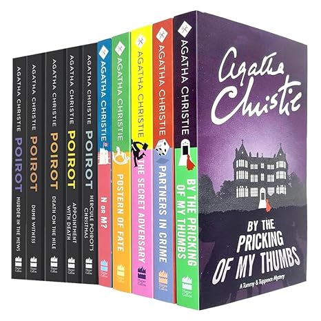 Agatha Christie Hercule Poirot & Tommy and Tuppence Series Collection 10 Books Set