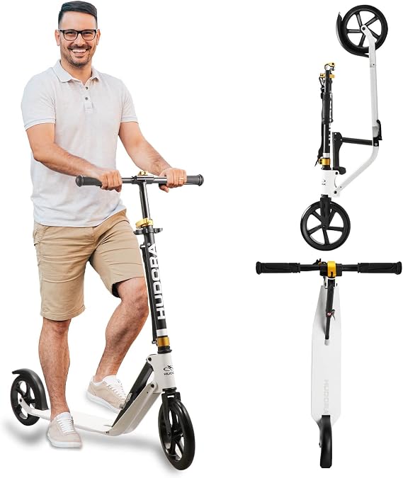 HUDORA BigWheel 209 Kick Scooter, The Original with RX Pro Technology, Folding City Scooter