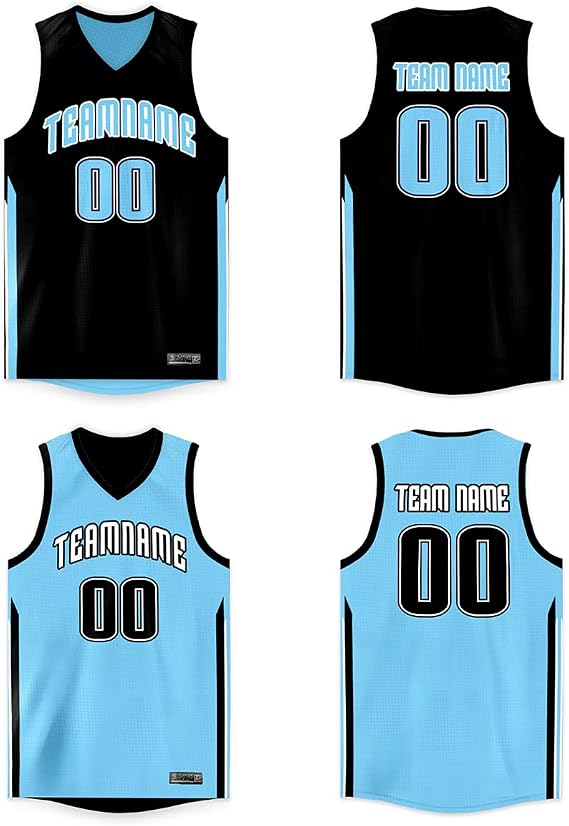 Custom Basketball Jersey Reversible Printed Name Number Athletic Blank Team Uniform for Men/Youth