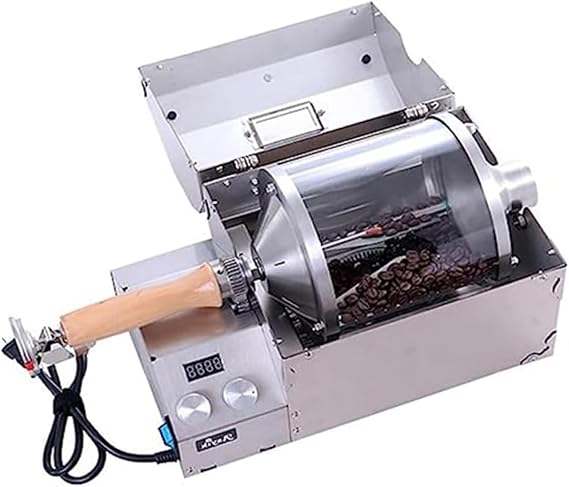 Automatic Coffee Roaster, 500g Home Coffee Bean Baking Machine, Electric Drum Coffee Bean Roasting Machine, Professional Coffee Bean Roaster for Restaurant, Baking Coffee, Raw Beans