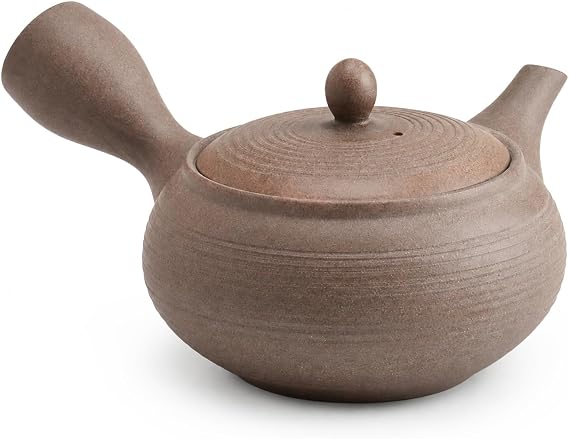 Tokoname Ware Kyusu Japanese Ceramic Teapot with Mesh Filter