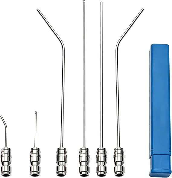 6Pack Pressure Washer Needle Nozzle Kit, Stainless Steel Pressure Washer Wand Extension Nozzle Cleaning Needle Flush Kit for Washing Machine & Ac Cleaning with 1/4" Quick Connect