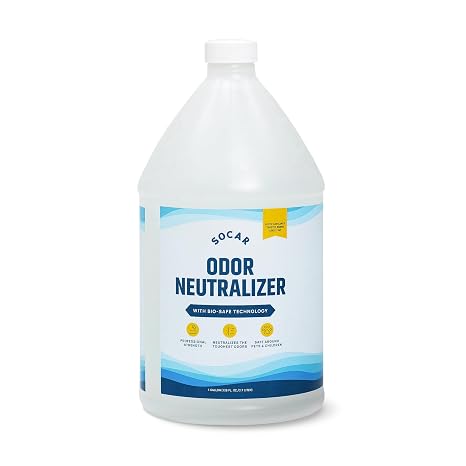 SOCAR - Odor Neutralizer 128oz Liquid REFILL - Odor Eliminator for Home, Office, Gym, Car. Eliminates Odors from Pets, Cooking, Sports Gear, Urine, Vomit & Unwanted, Strong Odors