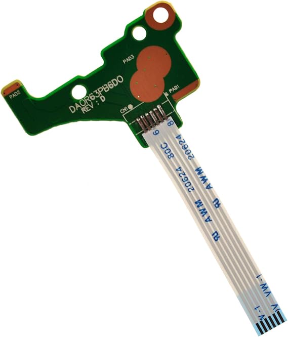 Deal4GO Power Switch Button Board with Ribbon Cable Replacement for HP Pavilion 17-E 15-E 15-E000 TPN-Q118 Q117 15-e064TX 14-E DA0R68PB6D0 720673-001