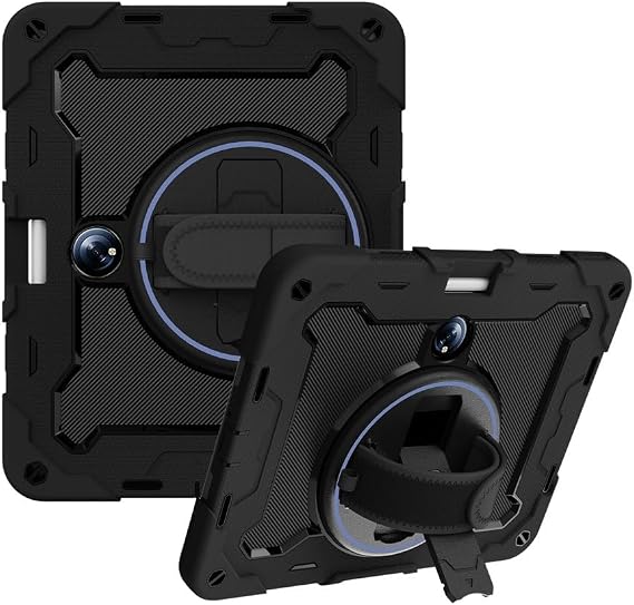 Compatible for OnePlus Pad Case,3in1 Armor Heavy Shockproof Protective Rugged Kickstand with Shoulder Strap(Without Screen Protector, Pen) - A