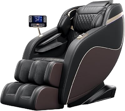 Full Body Massage Chair, Full Body Zero Gravity with 3D Massage Mechanism,Multiple Massage Modes, Waist and Calf Heater, Foot Roller, Bluetooth Speaker，Fit Office and Home,for momdad Black
