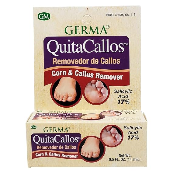 GermaTM Quita Callos - Liquid Corn & Callus Remover - 0.5 Ounce/Fast
