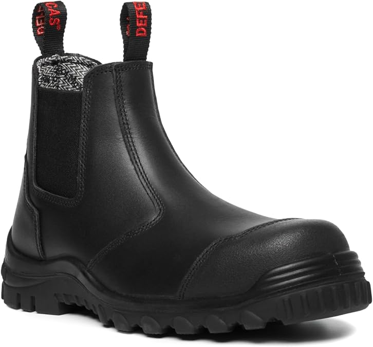 Men's 6" Slip-On Composite Toe Work Boots, Slip & Oil Resistant