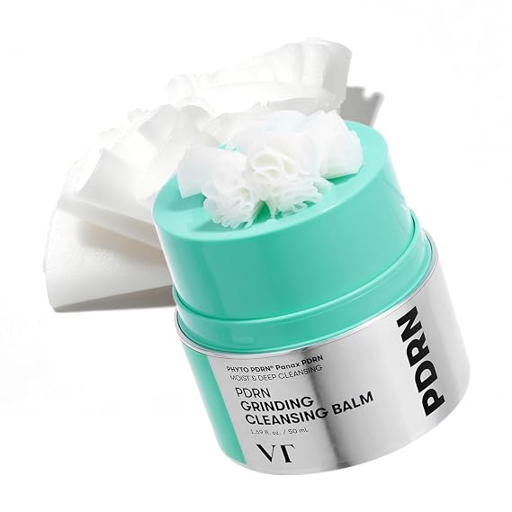 VT COSMETICS PDRN Grinding Cleansing Balm, 1.69 fl oz / 50 ml | Makeup Remover, Vegan PDRN, Gentle Exfoliator, Hydrating & Nourishing, Korean Skincare