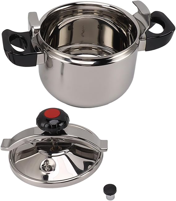 Household Pressure Cooker, Stainless Steel Cooking Pot, Fast Pressure Pot for Meat, Rice, Legumes, Gas & Induction Compatible, Compatible with All Types of Stoves (15L)
