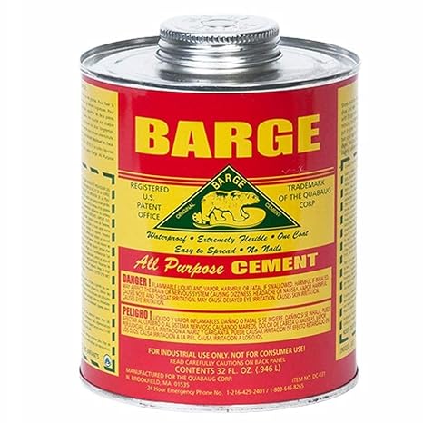 Barge All Purpose Contact Cement Glue for Leather & Shoes, Red 32 oz Can | Flexible Bonding Supports Repairs on Rubber, Crafts, Tack & Footwear Projects in Shops, Barns & Supply Rooms
