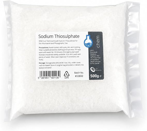 Sodium Thiosulphate 500g - Aquarium Dechlorinator Photographic Processing