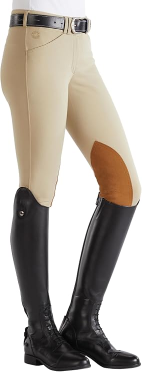 Dover Saddlery Ladies' Wellesley Classic Legacy Knee-Patch Breech - Tan - 30