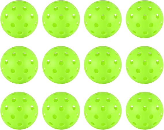 4/6/12/20/50/100 pcs Pickleball Balls,40 Hole Outdoor Pickleball Balls,8mm Precision Drilled-Spaced Pickle Ball Set-Profession Plastic Ball for Pickleballs Paddles and Indoor Floor Sport Court
