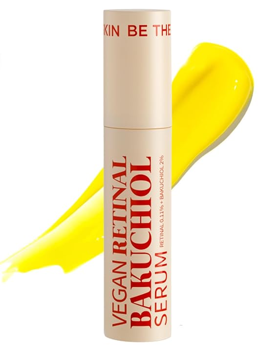 BE THE SKIN Vegan Retinal Bakuchiol Serum - Retinal 1120ppm + Bakuchiol 20000ppm, 5 Peptides & Ceramides, Helps Smooth Look of Fine Lines & Pores | Korean Anti-Aging Night Serum 0.68 oz