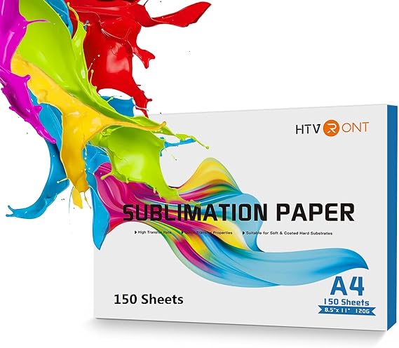 HTVRONT Sublimation Paper for T-Shirts & Mug,150 Sheets 120g 8.5x11 Inch A4