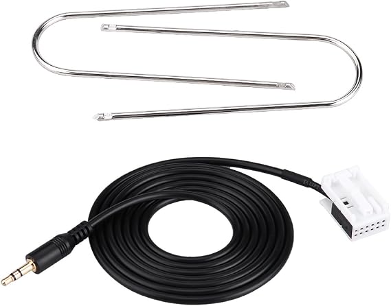 Acouto AUX Cable Car Audio AUX Auxiliary Cable with Radio Removal Tools Input Adapter for 307 308 407 C2 C5 for