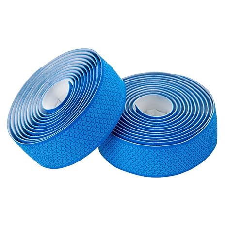 Bike Handlebar Tape, Road Cycling Grip Tape,Bike Tape for Handlebars,Bicycle Bar Tape  with Pair of Bar End Plugs2 Rolls per Set Blue