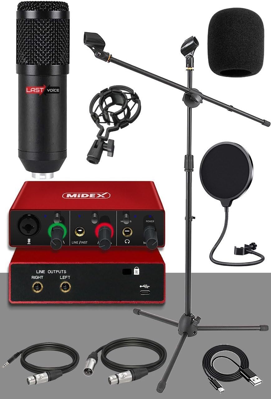 Midex GLX Package-1 Economic Home Studio Equipment Recording Set
