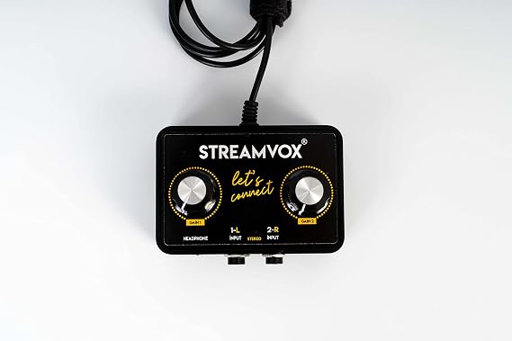 Streamvox ST1G - Portable Audio Interface to send Audio Signal from Mixer,DJ Setup.Sound Card to Phones or tablets,works both with IOS and Android