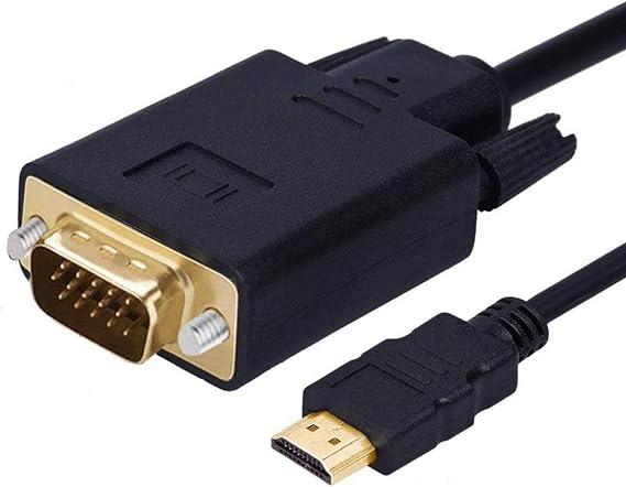 Wonlyus HDMI to VGA Cable Gold-plated 1080P HDMI Male to VGA Male Active Video Adapter Converter Cord (3 Feet/1 Meter)
