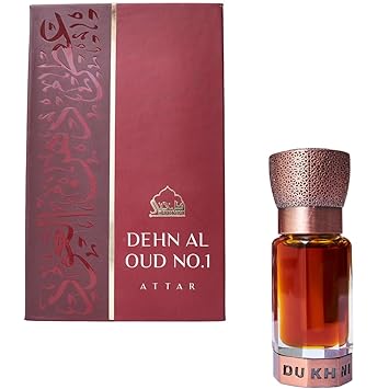 Dukhni Dehn Al Oud Attar For the Oud Connoisseur | Authentic Arabic Fragrance Oil | Special Luxury Ramadan & Eid gift | 1 bottle x 6ml | Arabian Perfume Oil
