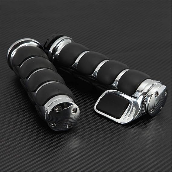 Motorcycle Handlebar Grips 1" 25mm Non-Slip Hand Grip for Motorcycles Cruisers Motor Bikes Choppers