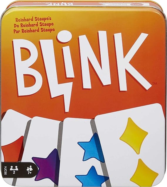 Mattel Games Blink Card Game in Collectable Storage Tin, Gift for Kid, Family & Adult Game Night Ages 7 Years & Older