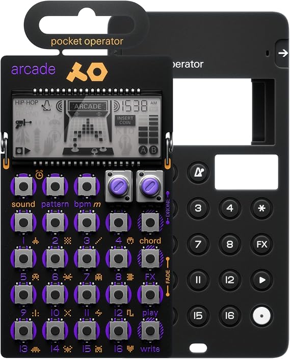 teenage engineering Pocket Operator PO-20 Arcade and CA-X Silicon Pro-Case Black Bundle
