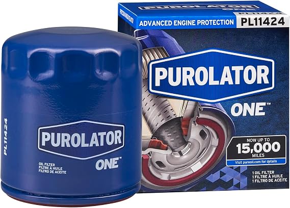 Purolator PL11424 PurolatorONE Advanced Engine Protection Spin-On Oil Filter Compatible With Chevrolet Silverado 1500, Trailblazer, Blazer, Colorado, GMC Sierra 1500, Buick Encore GX and Envision