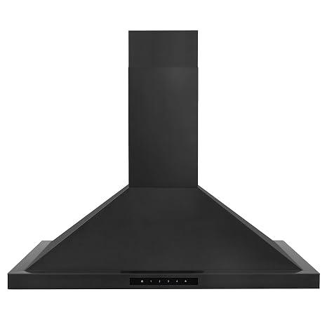 ZLINE Convertible Vent Wall Mount Range Hood in Black Stainless Steel (BSKBN) (36)
