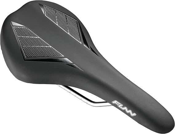Funn Skinny MTB Saddle, Vinyl Leather Cover, CrMo Rails