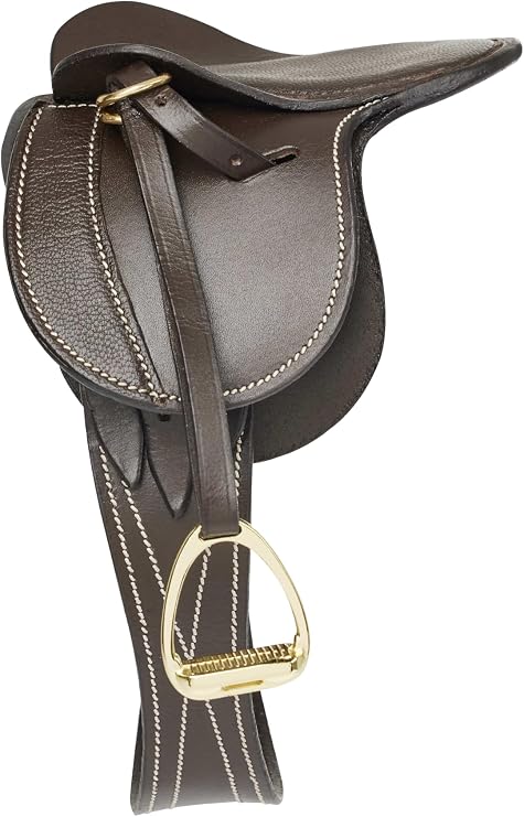 LeMieux Toy Pony Saddle - Brown - Fine Grain Leather - Suitable for Ages 8 Years +