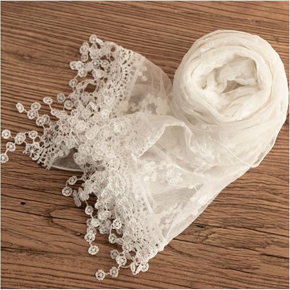Newborn Photography Wraps Baby Photoshoots Lace Props Girl Photo Posing Layers (A White)