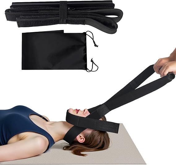 Y Neck Strap Stretcher & Cervical Traction Device for Neck Pain Relief Manual Spine Decompression Tool with Chin Strap, Neck Stretcher Strap for Chiropractic Adjustments & Posture Correction | Quick Relief, Enhanced Comfort,Premium,Customizable Pressure Control