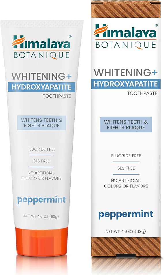 Himalaya Botanique Whitening+ Hydroxyapatite Toothpaste, Peppermint, 4 oz