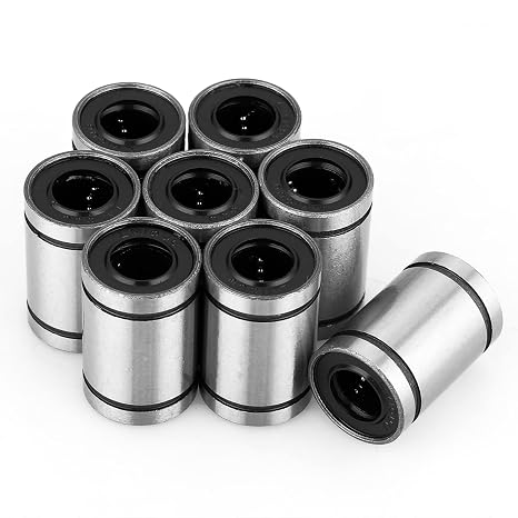 Estink 8pcs LM10UU Linear Motion Bearing Slide Bearing Linear Bushing 10mm Inner Diameter Double Sealed for 3D Printer CNC Engraving Machine