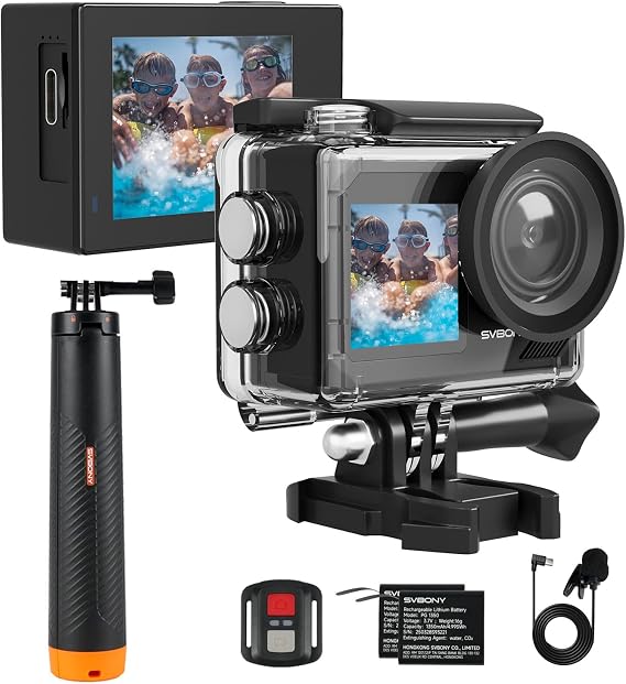 SVBONY SVGo2 Underwater Camera for Swimming Pool, Beach Vacation,Snorkeling