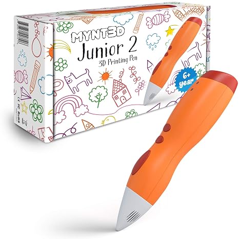 MYNT3D Junior2 3D Pen for Kids [2020 Model] Child Safe Low Temperature Printing Pen (NOT Compatible with ABS/PLA)